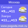 Погода в Москве - прогноз на сегодня и завтра