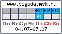 Погода в Москве - прогноз на неделю